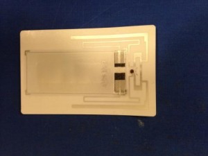 RFID temperatur tag close up